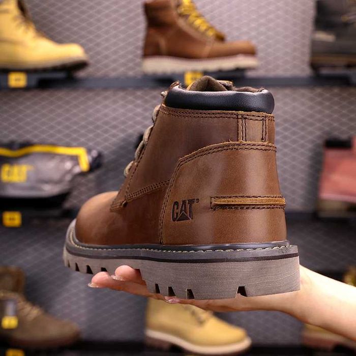 Ботинки зимние, мужские CAT Caterpillar из дублённой кожи [39-44]