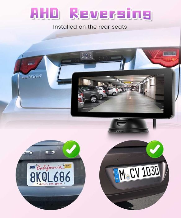 Камера за дете в кола + заден ход + CarPlay/ Android Auto подарък