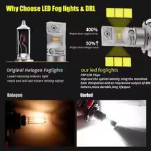 LED крушка за мъгла H15, бяла, 3570 2SMD чипове/ A3953