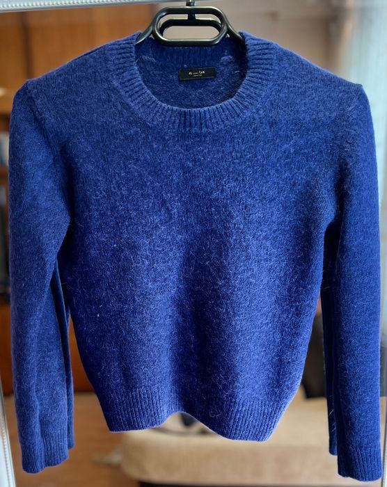 Пуловер Massimo Dutti от алпака и вълна, XS–S – Made in Italy