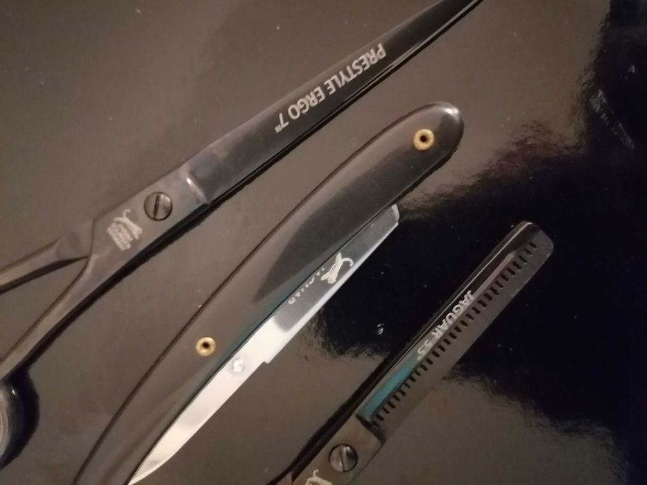 Set Foarfeci profesionale jaguar tuns filat brici 7