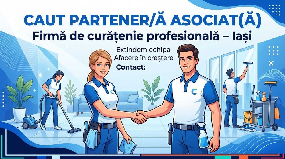 Caut partener/a servicii de curățenie