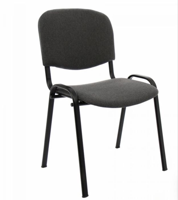 Scaun conferinta Felicia, fix, stofa C13, gri inchis