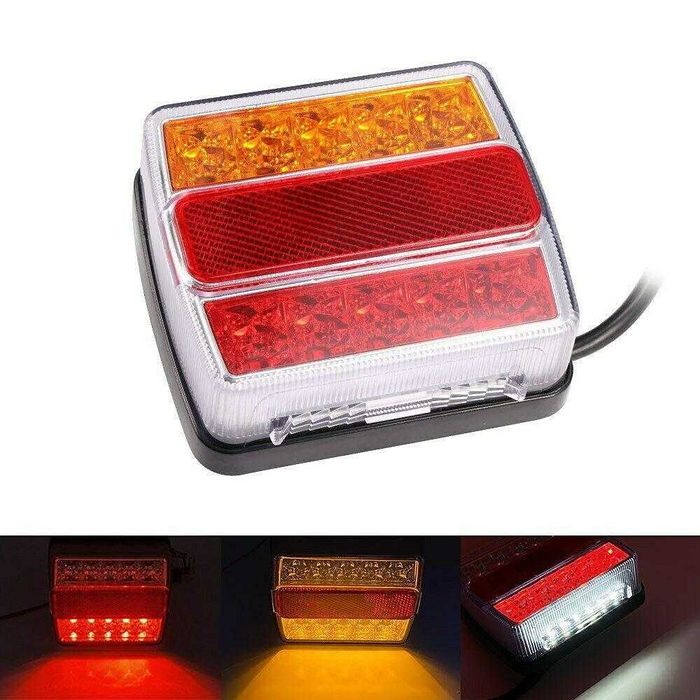 LED диодни стопове, 12V с магнит и окабеляване, 5 функции, комплект