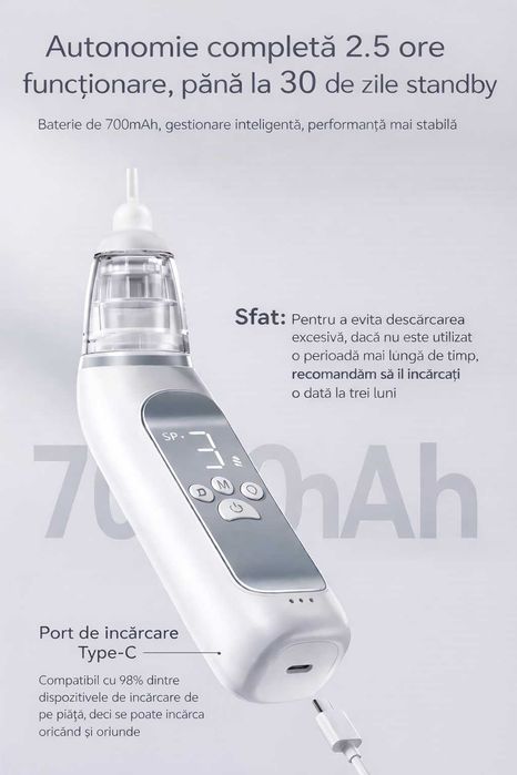 Aspirator nazal electric pentru bebelusi