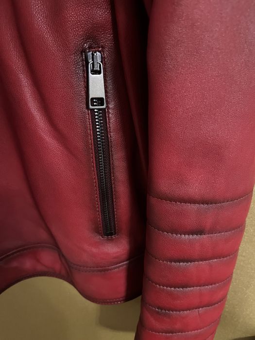 Geaca biker din piele pentru barbati