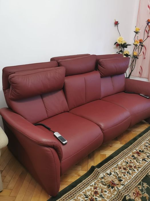 Canapele piele cu telecomandă