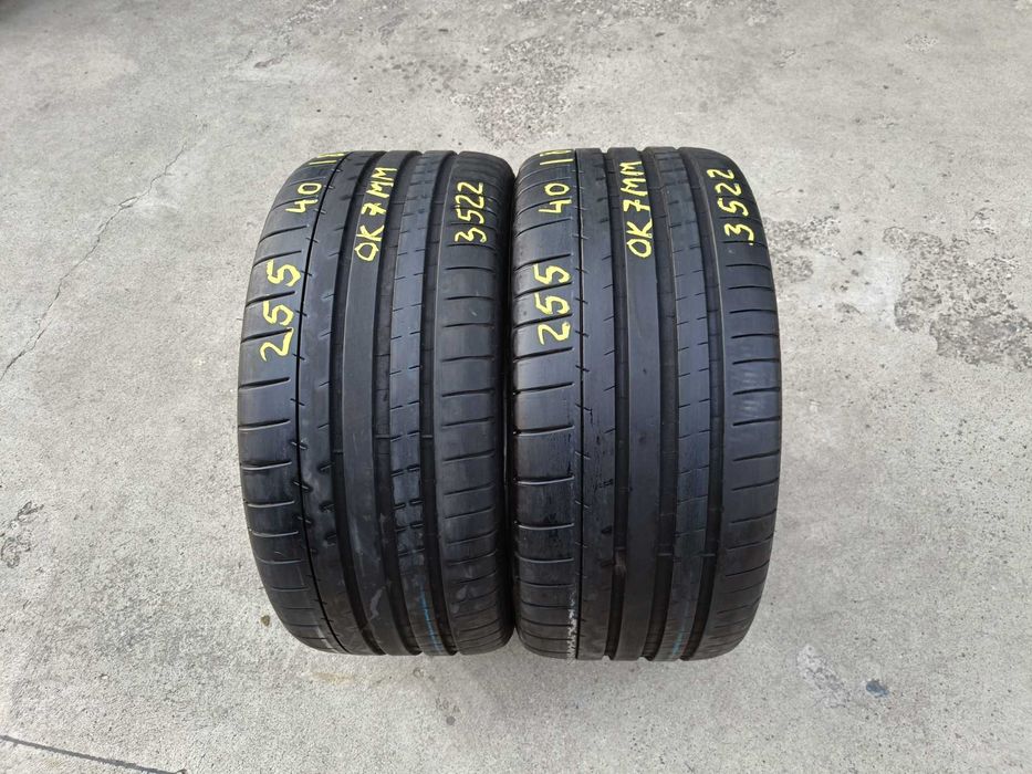 Doua anvelope vara 255 40 18 michelin pilot super sport profil de 7 mm