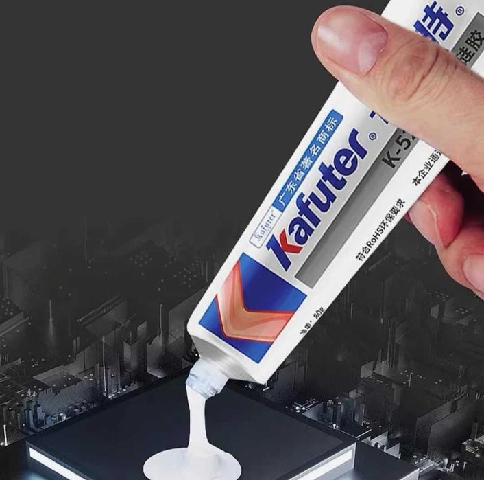 Теплопроводный силиконовый клей Kafuter K-5204K, 80 гр.