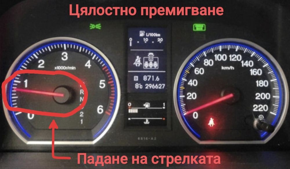 Поправка и ремонт на дисплей километраж Honda CR-V mk3