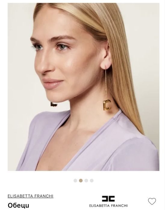 ELISABETTA FRANCHI Оригинални обеци, купени за 220€, продават се за 99€, Нови