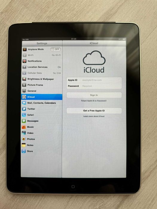 Apple iPad Wi-Fi + 3G 64GB отключен,неработещ Wi-Fi/липсва слот за SIM