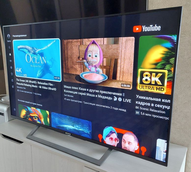 Смарт телевизор Sony 4К 124см. С кронштейном.