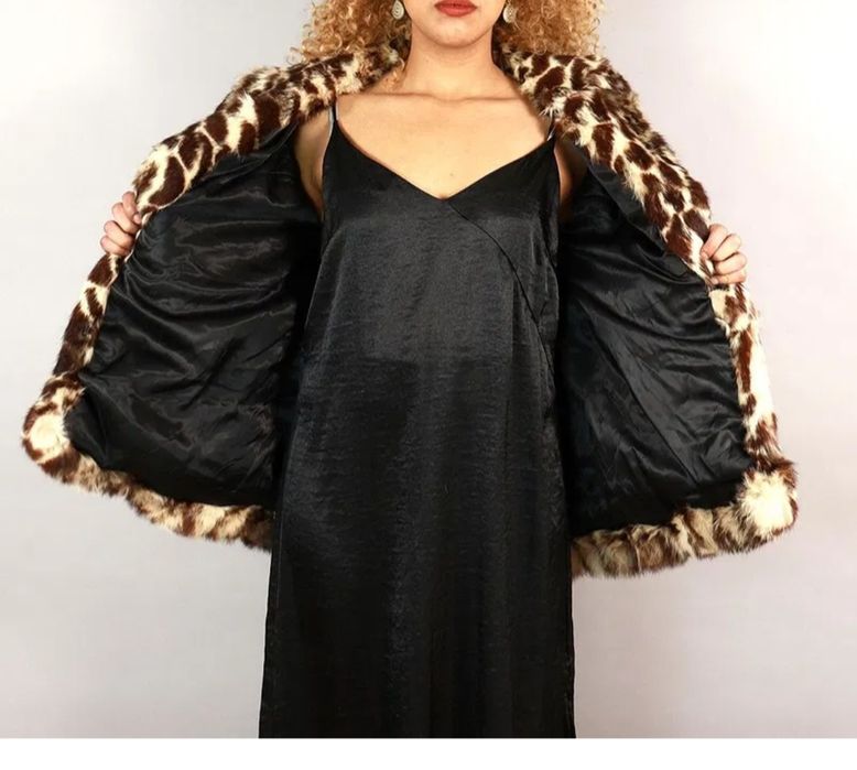 Blana naturala nurca model leopard vintage