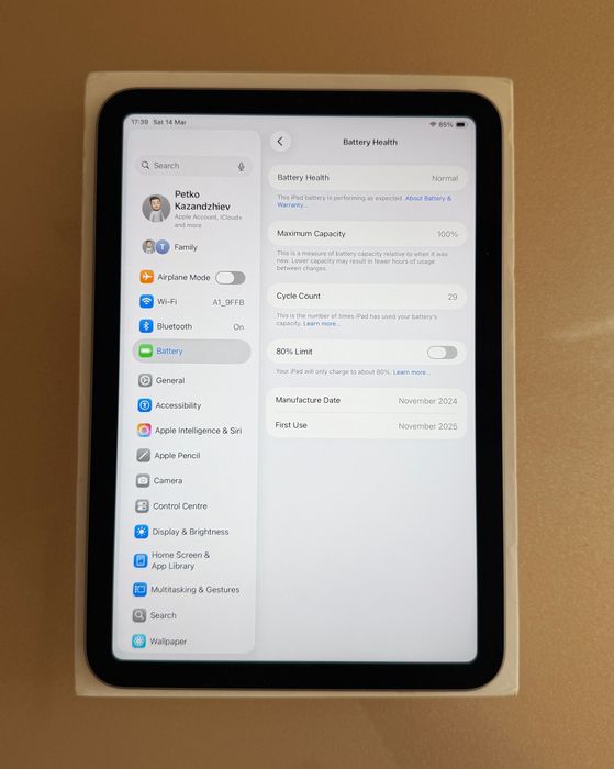iPad mini 7th Gen (A17 Pro) Wi-Fi, 128GB, Space Gray
