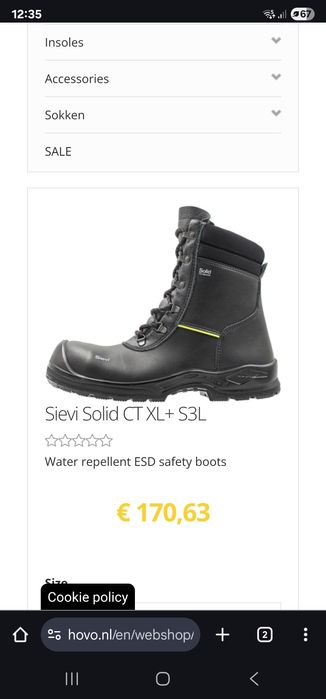 Bocanci de protecție Sievi S3 mărimea 44