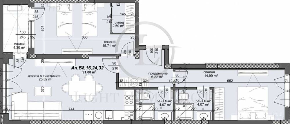 Продава се Тристаен апартамент в Пловдив, Тракия - 108 кв.м за 762 €/кв.м - Снимка #3
