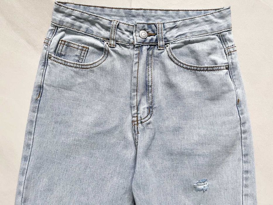 Светлосини накъсани дънки S/36