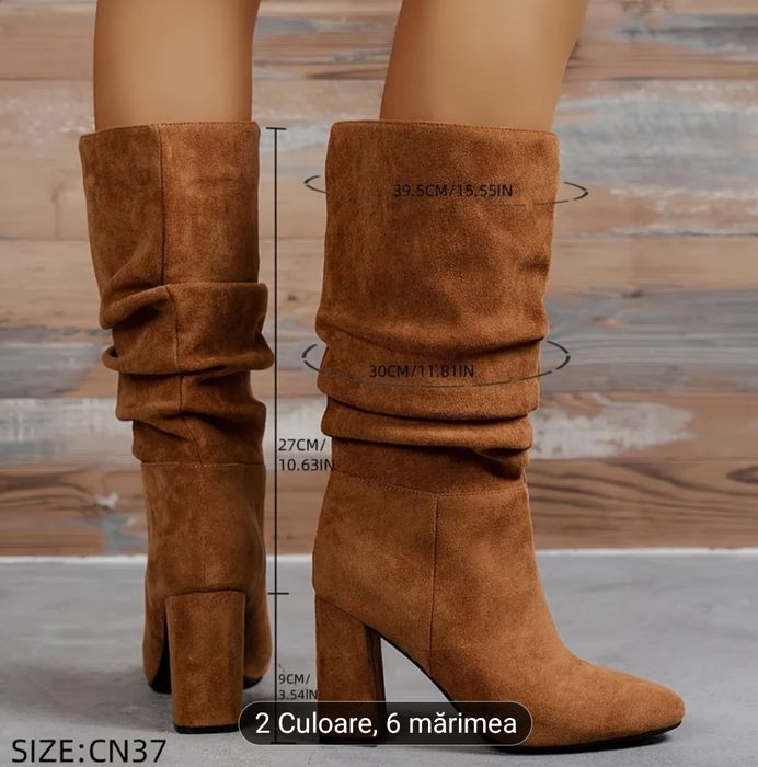 Cizme de catifea elegante