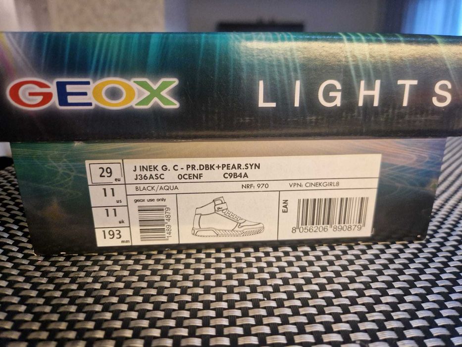 Geox Sneakers J Inek Girl J36ASC 0CENF C9B4A S Negru Marimea 29