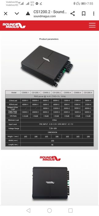 Amplificator auto Sound Magus cs1200.2