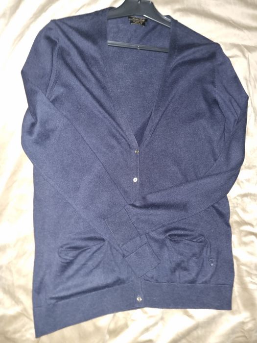 Cardigan din mătase și bumbac Massimo Dutti