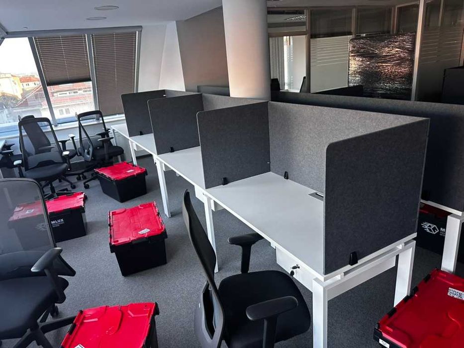 Двоен офис бенч / бюро с прегради – 260×65×75 см