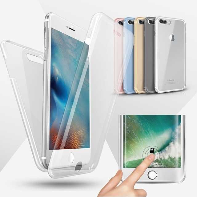Husa silicon 360° fata+spate pentru iPhone 5 / 5s / 6 Plus