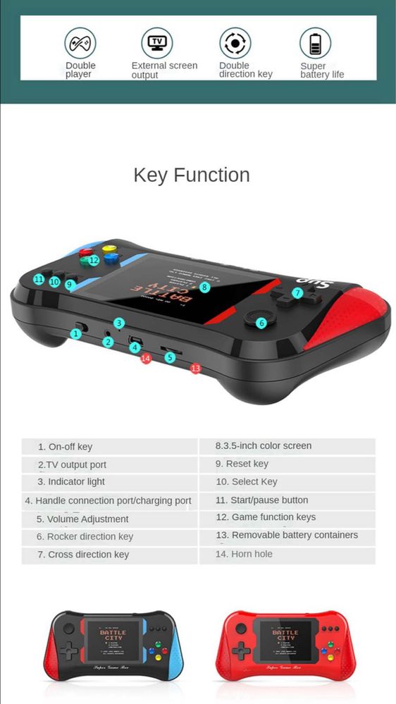 Retro console de jogo clássico retro decorações de jogo jogável minúsculo  console de jogo antigo-à moda máquina de jogo de computador anel chave para  ke - AliExpress