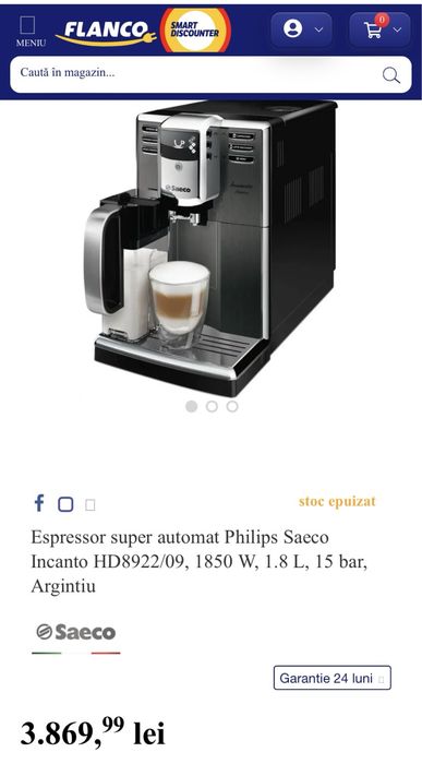 Aparat cafea Saeco Incanto Deluxe