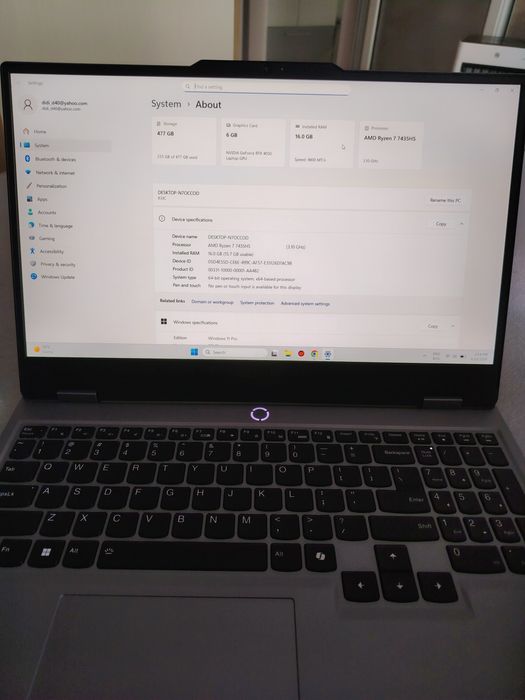 Laptop gaming lenovo