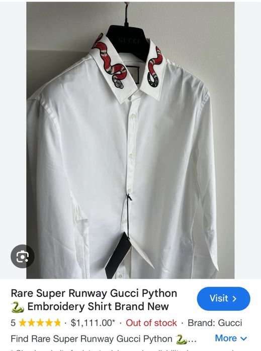 Camasa GUCCI python originala broderie sarpe unisex