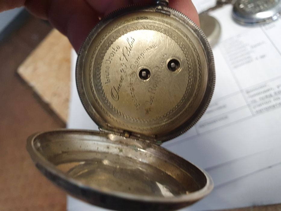 Сребърен джобен часовник стар часовник