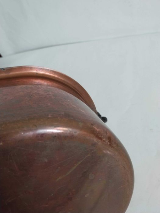 Голям френски меден съд за готвене фабрично калайдисан