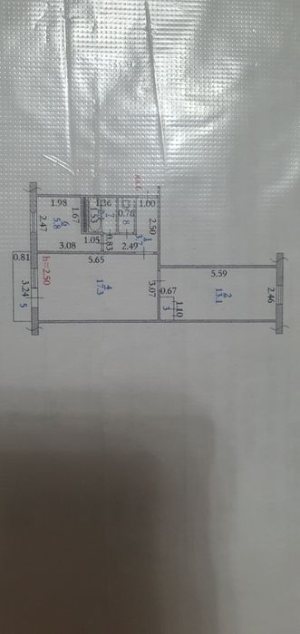 Продам 2х ком. квартиру.