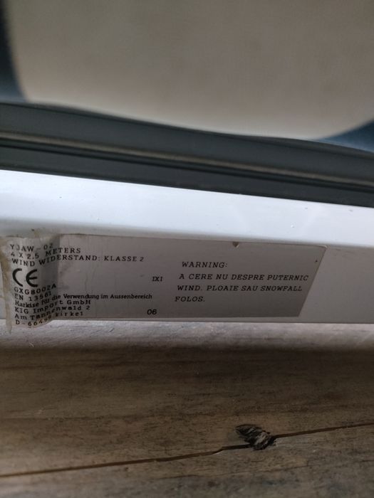 Vând acoperiș pentru terase