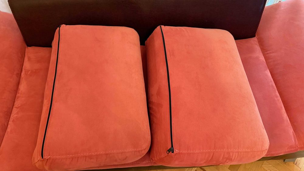 Комплект 2 дивана бордо - опция сън