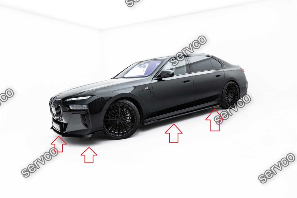 Pachet Set Splitter Exterior Prelungiri Body kit tuning Bmw Seria 7 G70 740d / 740i M-Pack 2022- v17 - Maxton Design