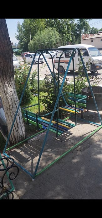 Качели двухместные «Крепость» со спинкой