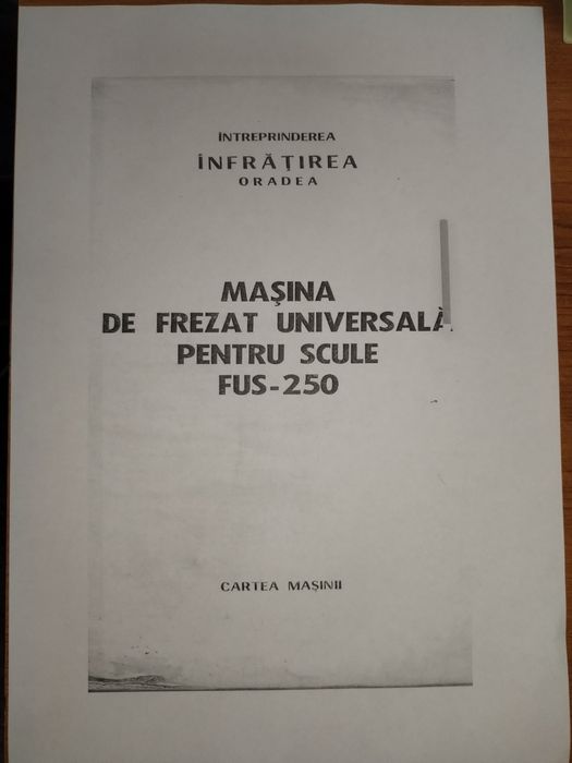 Carte strung,freză, mașină rectificare