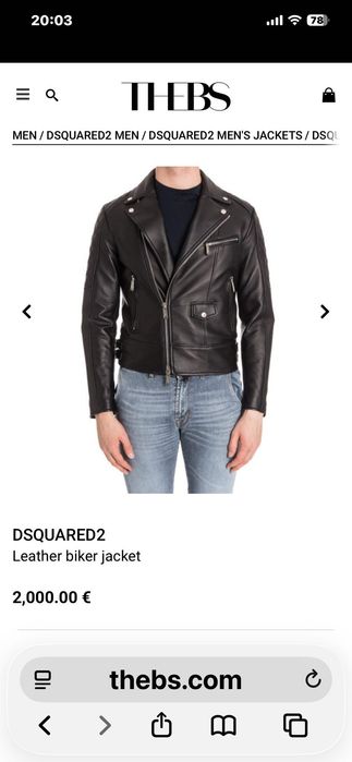 Urgent ! Ultimul preț ‼️Geacă piele Dsquared2 biker originala
