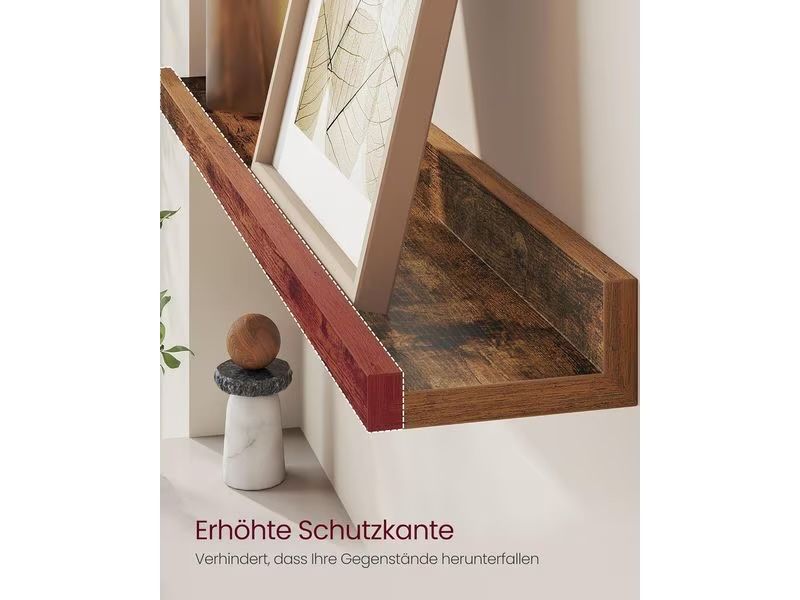 Комплект от 2 стенни рафта VASAGLE, плаващи рафтове, ширина 80 см