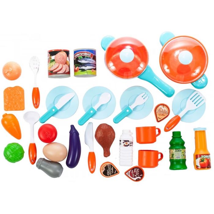 Bucatarie pentru copii, noua, din plastic, cu accesorii