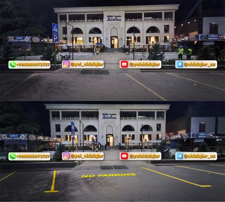 Дорожной разметки низкие цены, yo'l chiziqlar chizish