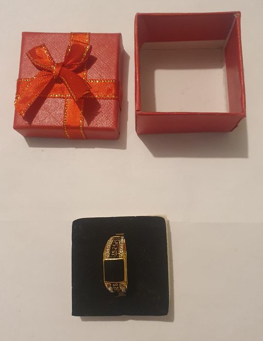 inel de lux suflat cu aur