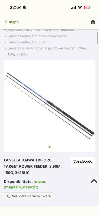 Combo pescuit o singura data lanseta Daiwa mulineta Okuma