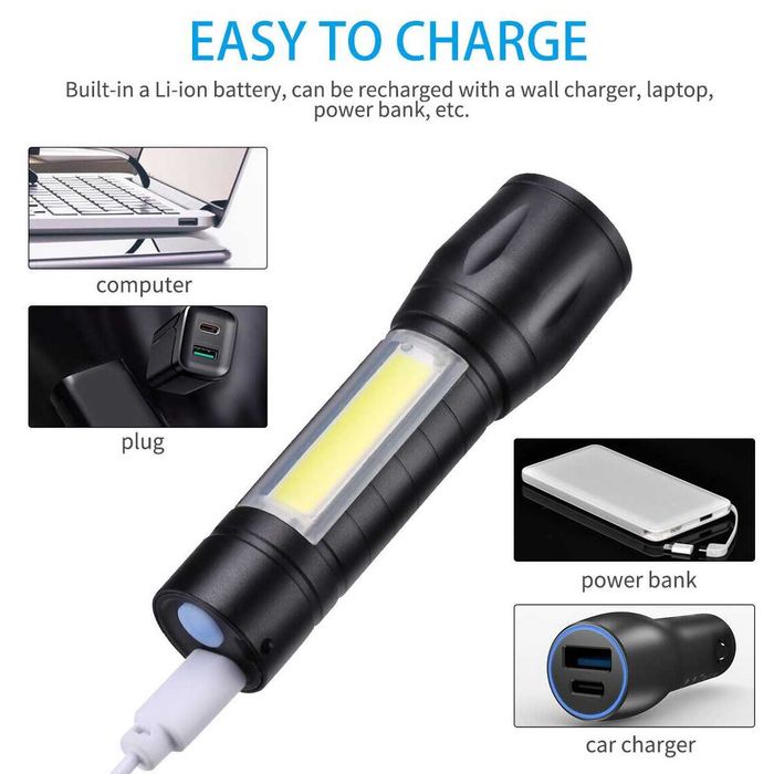 Led Фенер Police. Фенерче Полиция с Лупа и Концентриран Лъч и Zoom. Лед Лампа за Дома. Къмпинг Фенер за Двора.Силна Светлина.Kampig Feneri Fener Lampa