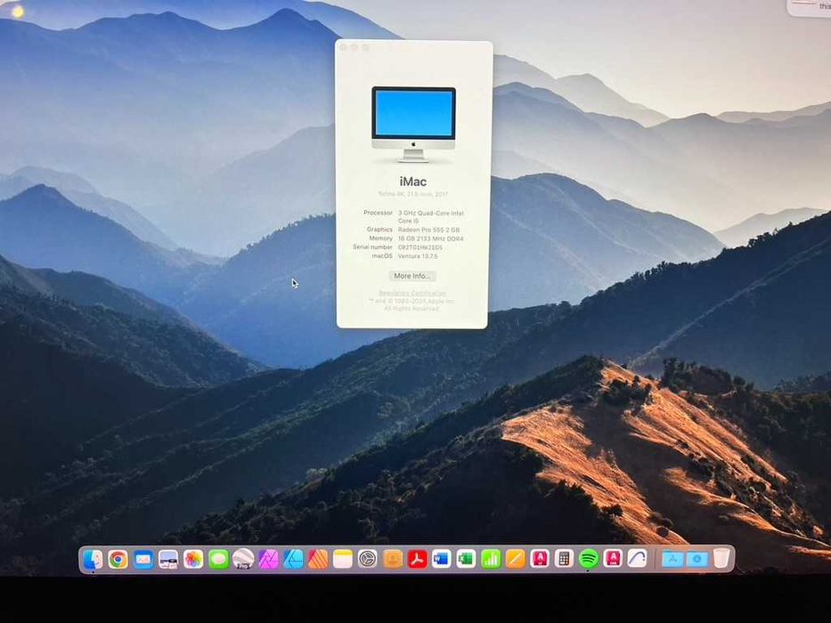 Apple iMac Retina 4K 21.5" 2017 | i5 Quad-Core | 16GB RAM | Radeon Pro 555
