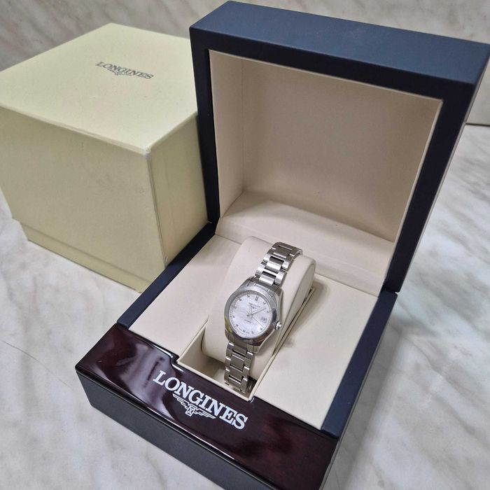 Ceas Dama Longines Conquest Classic Diamond L2.285.4.87.6 Cutie Certificat Zeus Amanet Rahova 35546
