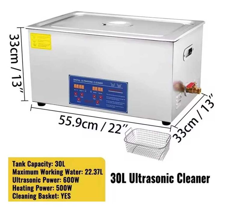 Ултразвукова дигитална почистваща вана  30 Литра / 40 kHz